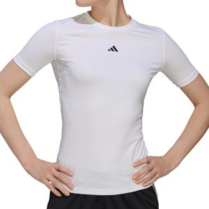 Camiseta adidas Techfit mujer Training - Camiseta de manga corta de entrenamiento para mujer adidas - blanca