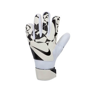 Nike GK Match Jr - Guantes de portero infantiles Nike corte flat - blancos