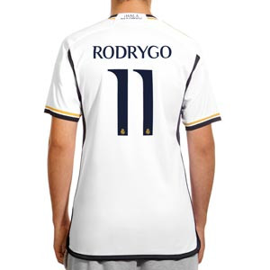 Camiseta adidas Real Madrid Rodrygo 2023 2024 - Camiseta primera equipación adidas de Rodrygo Goes del Real Madrid CF 2023 2024 - blanca
