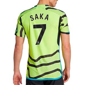 Camiseta adidas 2a Arsenal Saka 2023 2024 authentic - Camiseta auténtica segunda equipación adidas del Arsenal de Bukayo Saka 2023 2024 - amarilla