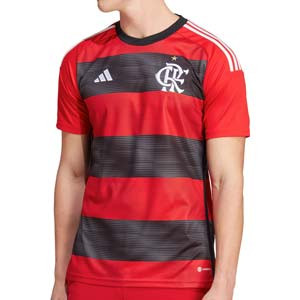 Camiseta adidas Flamengo 2023 - Camiseta primera equipación adidas Flamengo 2023 - roja, negra