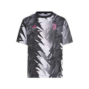 Camiseta adidas Juventus pre-match niño - Camiseta de calentamiento pre-partido infantil adidas de la Juventus - negra, blanca