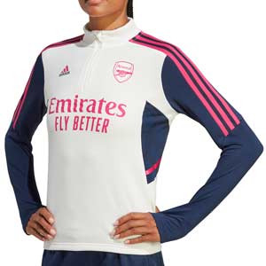 Sudadera adidas Arsenal entrenamiento mujer - Sudadera de entrenamiento de mujer adidas del Arsenal FC - blanca