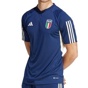 Camiseta adidas Italia entrenamiento - Camiseta de entrenamiento adidas de la selección italiana - azul marino