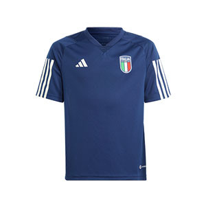 Camiseta adidas Italia entrenamiento niño - Camiseta de entrenamiento infantil adidas de la selección italiana - azul marino