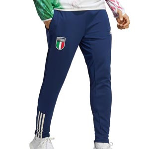 Pantalón adidas Italia entrenamiento - Pantalón largo de entrenamiento adidas de Italia - azul