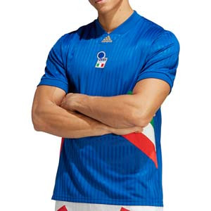 Camiseta adidas Italia Icon - Camiseta retro adidas de la selección italiana de fútbol - azul