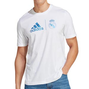 Camiseta adidas Real Madrid Graphic - Camiseta de algodón adidas del Real Madrid - blanca