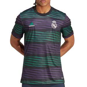 Camiseta adidas Real Madrid pre-match - Camiseta de calentamiento pre-partido adidas del Real Madrid CF -  negra, verde