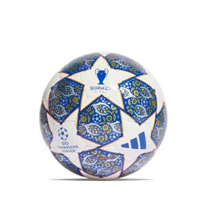 Balón adidas UCL Pro Sala Estambul talla 62 cm - Balón de fútbol sala adidas de la Final de la Champions League de Estambul 2023 en talla 62 cm - azul, blanco