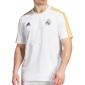 Camiseta adidas Real Madrid DNA - Camiseta de algodón de paseo adidas del Real Madrid - blanca