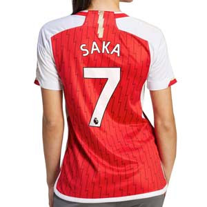 Camiseta adidas Arsenal mujer Saka 2023 2024 - Camiseta primera equipación mujer adidas del Arsenal Saka 2023 2024 - roja, blanca
