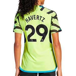 Camiseta adidas 2a Arsenal mujer Havertz 2023 2024 - Camiseta segunda equipación mujer adidas del Arsenal de Kai Havertz - amarilla