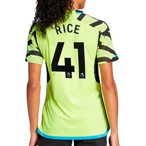 Camiseta adidas 2a Arsenal mujer Rice 2023 2024 - Camiseta segunda equipación mujer adidas del Arsenal de Declan Rice - amarilla