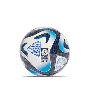 Balón adidas Oceaunz Pro Sala WWC talla 62 cm - Balón de fútbol sala profesional adidas del Mundial de fútbol femenino del 2023 de talla 62 cm - blanco, azul celeste