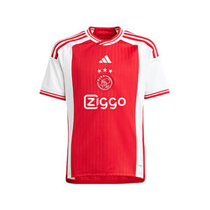 Camiseta adidas Ajax niño 2023 2024 - Camiseta adidas infantil primera equipación adidas del Ajax FC - blanca, roja