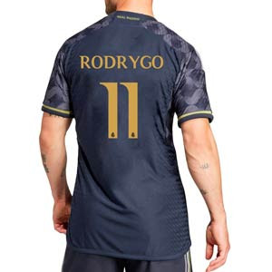 Camisetas adidas 2a Real Madrid Rodrygo 2023 2024 authentic - Camiseta segunda equipación auténtica adidas de Rodrygo del Real Madrid CF 2023 2024 - azul marino