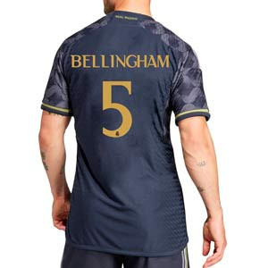 Camisetas adidas 2a Real Madrid Bellingham 2023 24 authentic - Camiseta segunda equipación auténtica adidas de Jude Bellingham del Real Madrid CF 2023 2024 - azul marino