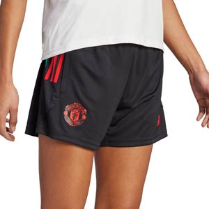 Short adidas United entrenamiento mujer - Pantalón corto para mujer de entrenamiento adidas del Manchester United 2023 2024 - negro