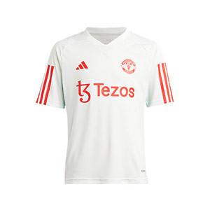 Camiseta adidas United entrenamiento niño - Camiseta de entrenamiento de fútbol adidas infantil del Manchester United - blanca