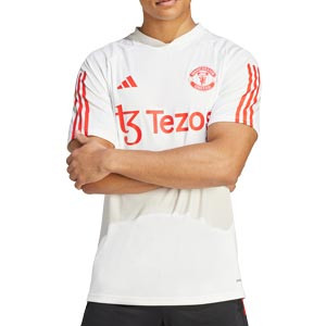 Camiseta adidas United entrenamiento - Camiseta de entrenamiento de fútbol adidas del Manchester United - blanca