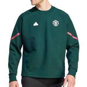 Sudadera adidas United Designed 4 Game Day - Sudadera de entrenamiento adidas del Manchester United FC - verde oscuro