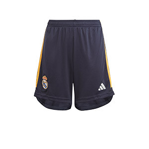 Short adidas 2a Real Madrid niño 2023 2024 - Pantalón corto segunda equipación adidas infantil Real Madrid CF 2023 2024 - azul marino