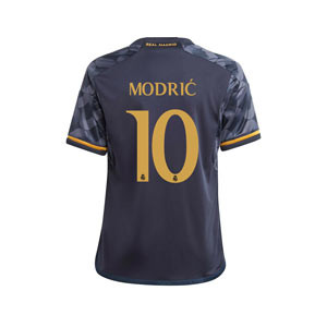 Camiseta adidas 2a Real Madrid Modric niño 2023 2024 - Camiseta segunda equipación infantil adidas de Modric del Real Madrid CF 2023 2024 - azul marino