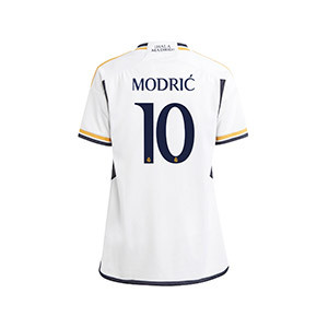 Camiseta adidas Real Madrid niño Modric 2023 2024 - Camiseta de fútbol infantil adidas de Luka Modric del Real Madrid CF 2023 2024 - blanca
