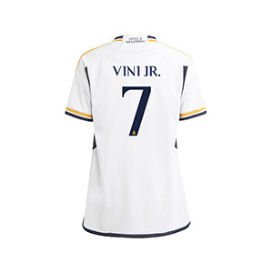 Camiseta adidas Real Madrid niño Vini Jr 2023 2024 - Camiseta de fútbol infantil adidas de Vinicius Jr del Real Madrid CF 2023 2024 - blanca