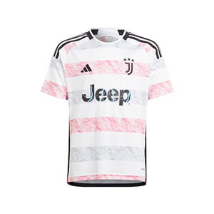 Camiseta adidas 2a Juventus niño 2023 2024 - Camiseta infantil adidas segunda equipación Juventus 2023 2024 - blanca