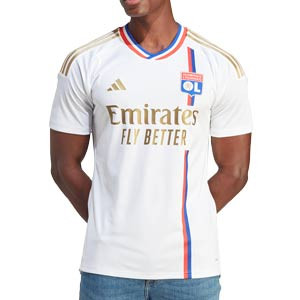 Camiseta adidas Olympique Lyon 2023 2024 - Camiseta primera equipación adidas del Olympique de Lyon 2023 2024 - blanca