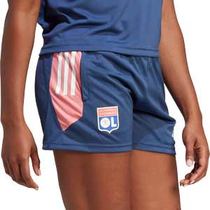 Short adidas Olympique Lyon entrenamiento mujer - Pantalón corto de entrenamiento para mujer adidas del Olympique de Lyon - azul marino