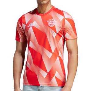 Camiseta adidas Bayern pre-match - Camiseta de entrenamineto adidas del Bayern de Múnich - roja, blanca