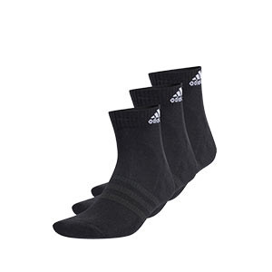 Pack calcetines tobilleros adidas acolchados 3 pares - Pack de 3 calcetines tobilleros adidas - negros