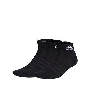 Pack calcetines tobilleros adidas finos 3 pares - Pack de 3 calcetines tobilleros adidas finos - negros