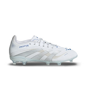 adidas Predator Elite FG J - Botas de fútbol infantiles adidas FG para césped natural o artificial de última generación - blancas