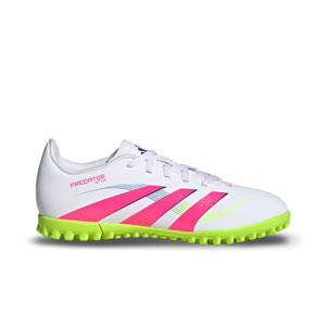 adidas Predator Club TF J - Zapatillas de fútbol multitaco infantiles adidas TF suela turf - blancas