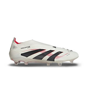 adidas Predator Elite LL FG - Botas de fútbol sin cordones adidas FG para césped natural o artificial de última generación - blancas