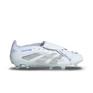 adidas Predator Elite FT FG - Botas de fútbol con lengüeta adidas FG para césped natural o artificial de última generación - blancas