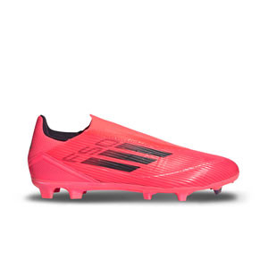 adidas F50 League LL FG/MG - Botas de fútbol sin cordones adidas FG/MG para césped artificial - salmón