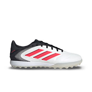 adidas Copa Pure 3 Pro TF - Zapatillas de fútbol multitaco de piel natural adidas TF suela turf - blancas
