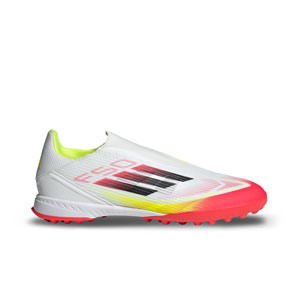 adidas F50 League LL TF - Zapatillas de fútbol multitaco sin cordones adidas TF suela turf - blancas