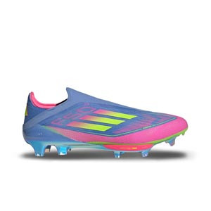 adidas F50+ FG - Botas de fútbol sin cordones adidas FG para césped natural o artificial de última generación - azules