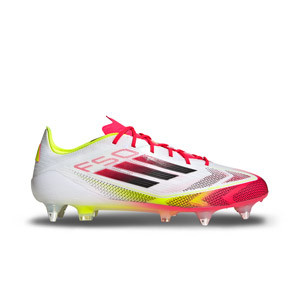 adidas F50 Elite SG - Botas de fútbol adidas SG para césped natural blando - blancas