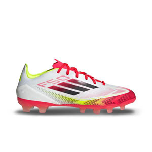 adidas F50 Pro MG - Botas de fútbol adidas MG para césped natural o artificial - blancas