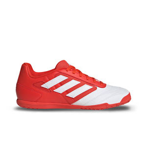 adidas Super Sala 2 - Zapatillas de fútbol sala adidas suela lisa IN - rojas, blancas