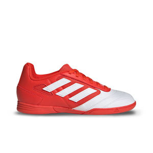 adidas Super Sala 2 J - Zapatillas de fútbol sala infantiles adidas suela lisa IN - rojas, blancas