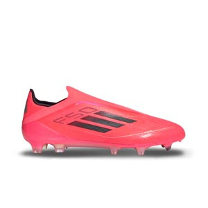 adidas F50 Elite LL FG - Botas de fútbol sin cordones adidas FG para césped natural o artificial de última generación - salmón