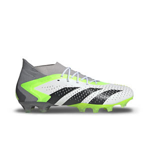 adidas Predator Accuracy.1 AG - Botas de fútbol con tobillera adidas AG para césped artificial - blancas, amarillas flúor